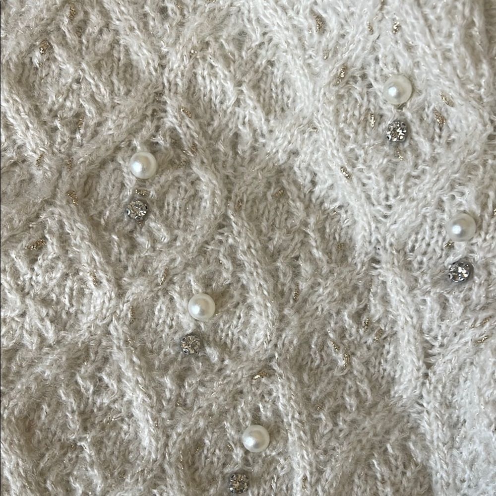 ZARA LARGE Elegant White Ruffled Women's Sweater - Picture 5 of 5